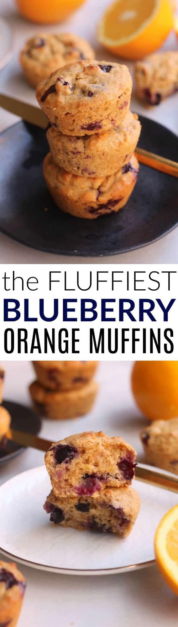 Tender, moist, and sweet, these lightly sweetened healthy Blueberry Orange Muffins are delicious for breakfast or as an afternoon pick-me-up! An easy, kid-friendly, vegan-friendly recipe.