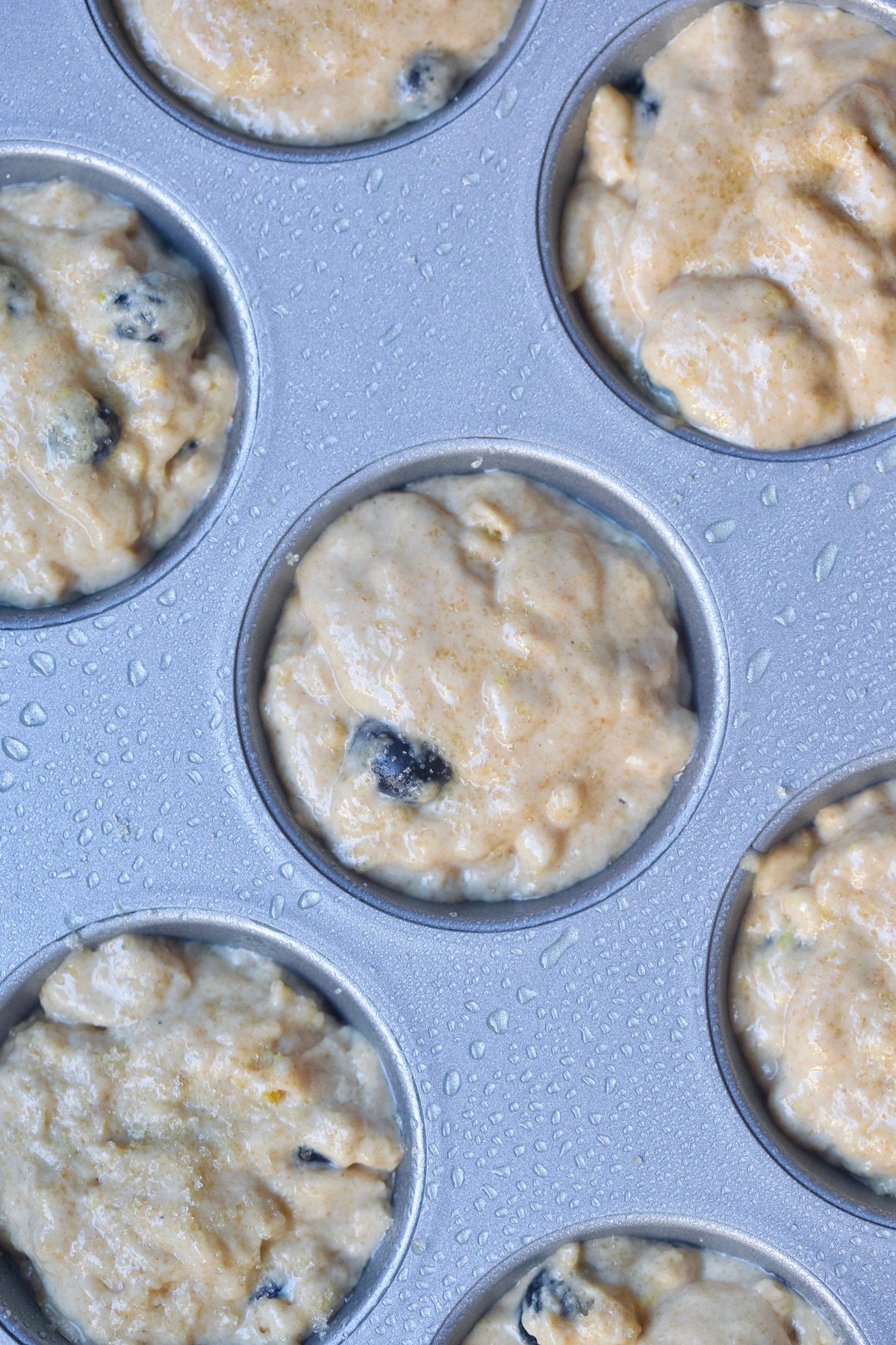 batter in muffin tin