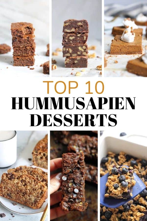 The Top 10 Hummusapien Desserts that are on repeat in my kitchen! From brownies to cookies to bars and MORE, this list contains my go-to sweets for any craving. Vegan and gluten-free options!