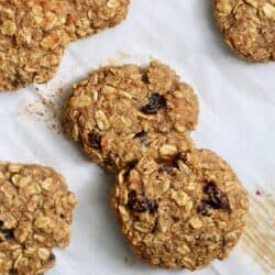 sheet of oatmeal cookies