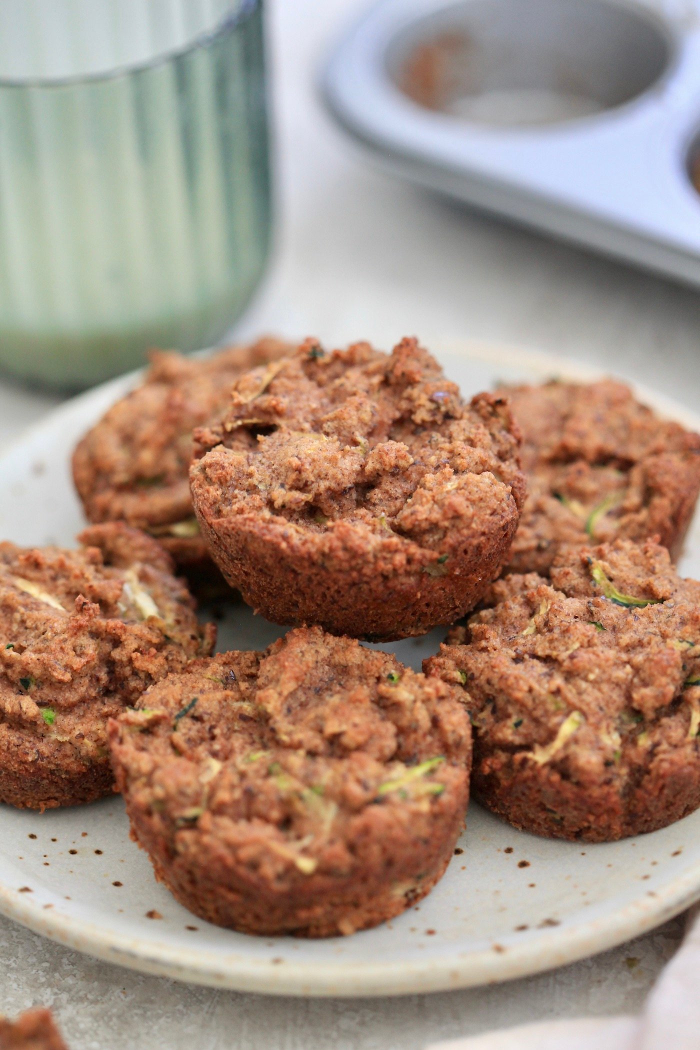 plate with muffins