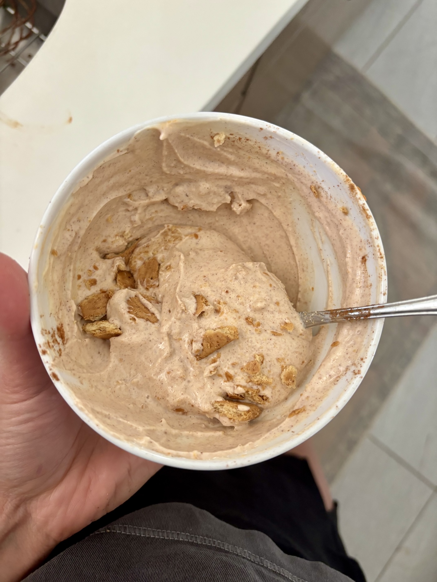 bowl of orange yogurt