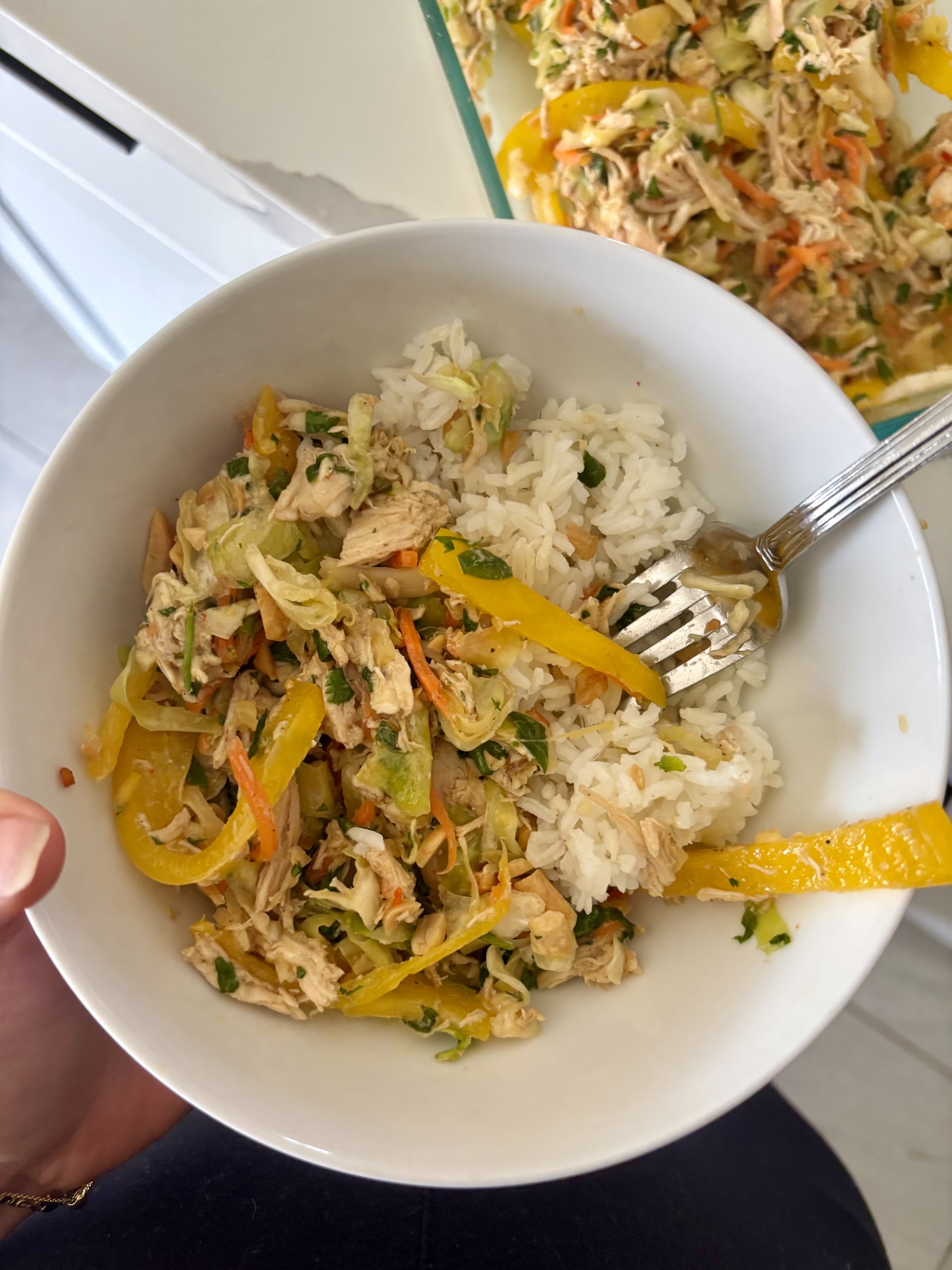 chicken and rice.