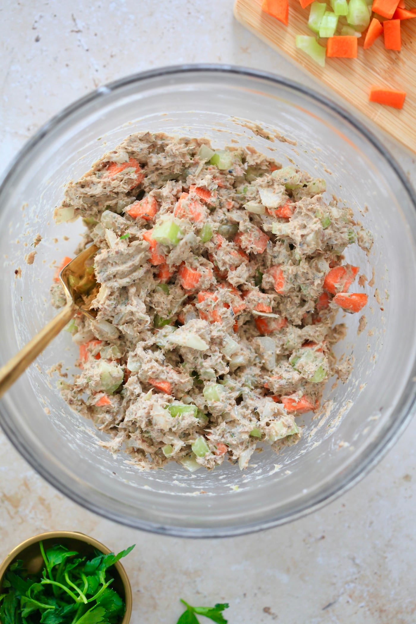 mashed creamy sardines with veggies