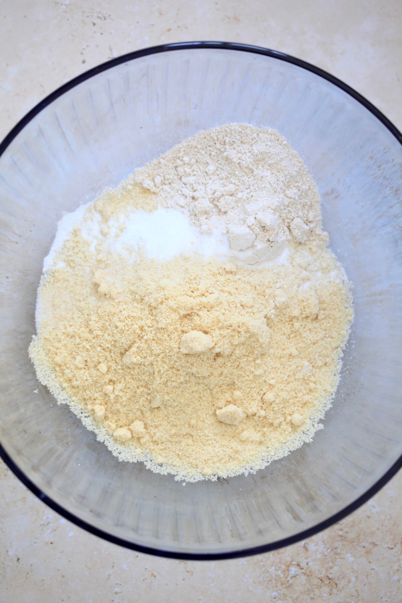 flour in mixing bowl.