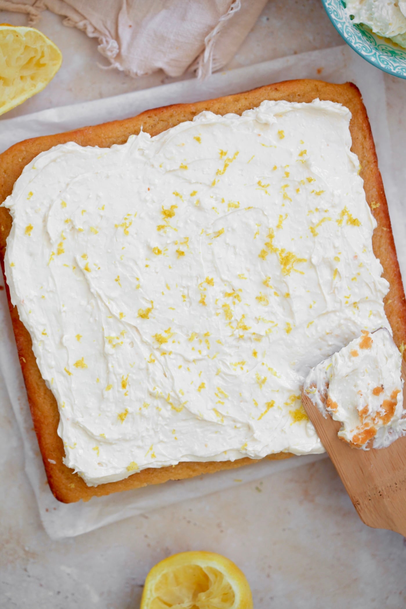 cake covered in frosting