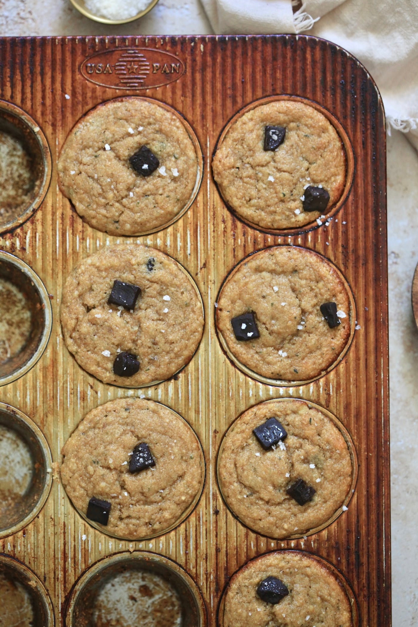 baked muffins in tin