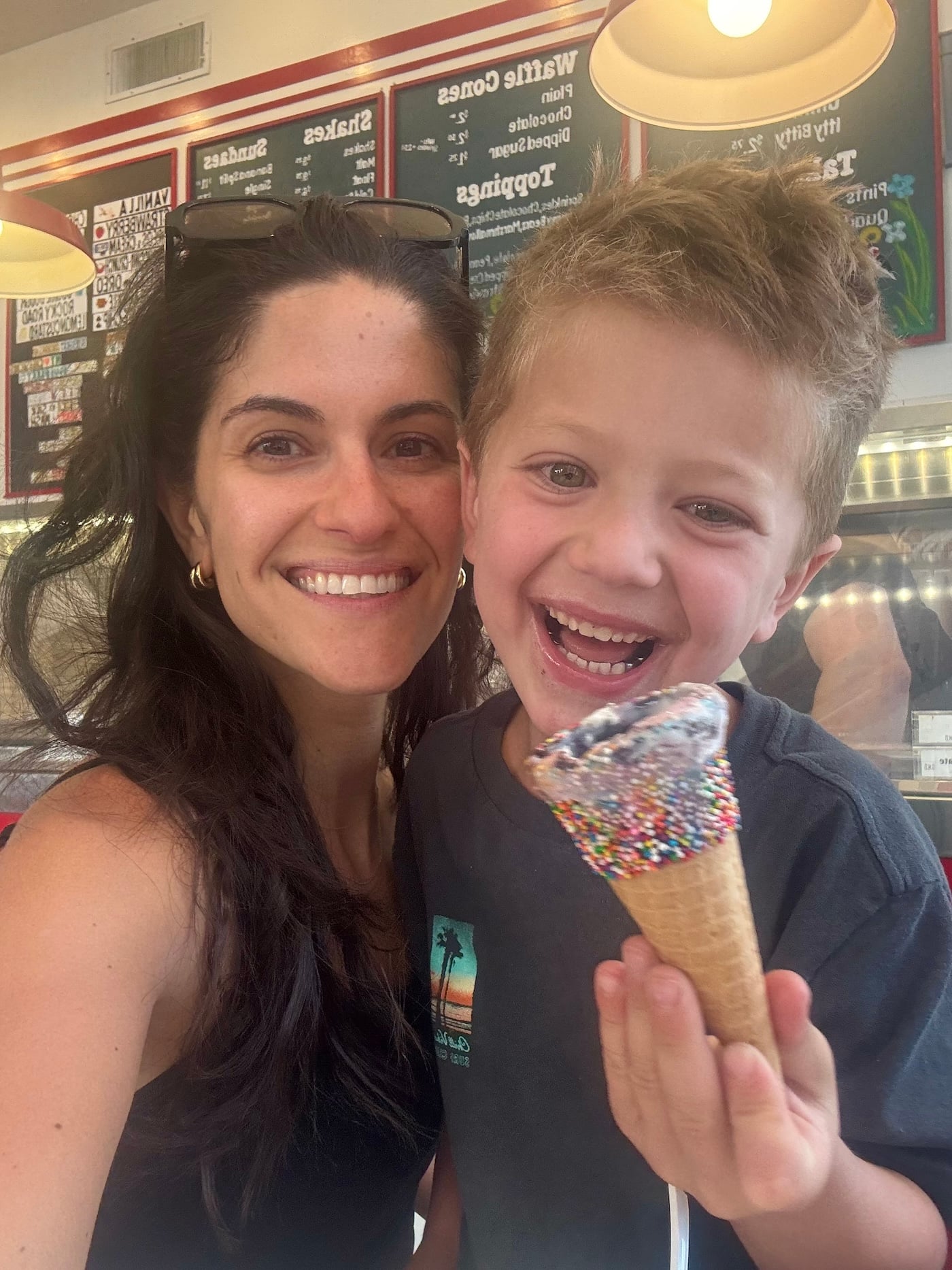 mom and son